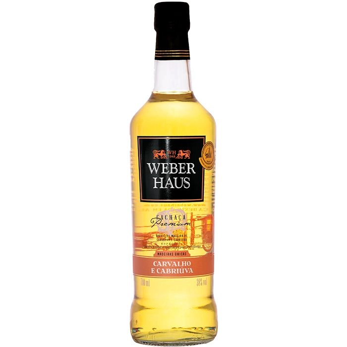 Cachaça Weber Haus Premium Carvalho E Cariúva 700 Ml