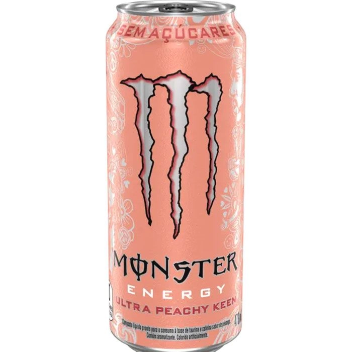 Energético Monster Ultra Peachy Keen Sem Açúcar 473 Ml