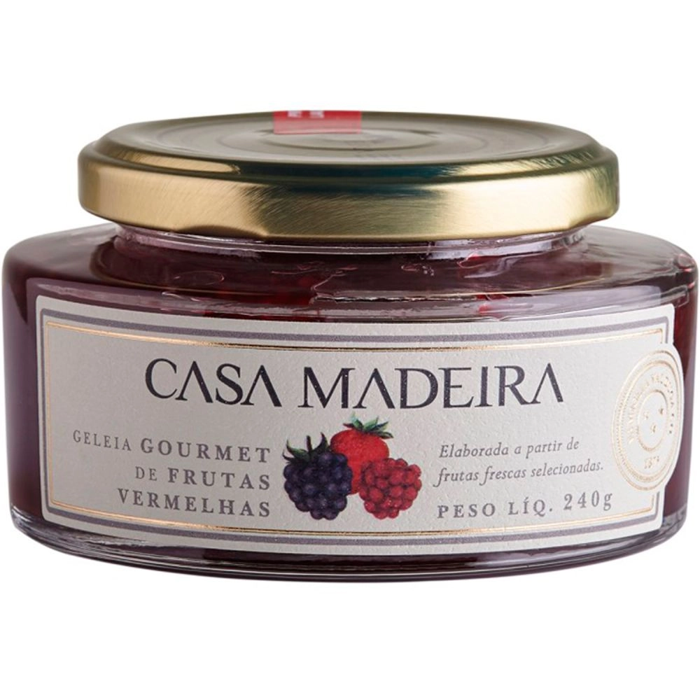 Geleia Casa Madeira De Frutas Verm C/ Pedacos 240G
