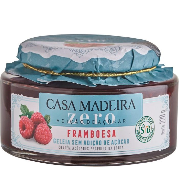 Geleia Casa Madeira Zero Framboesa 220 G