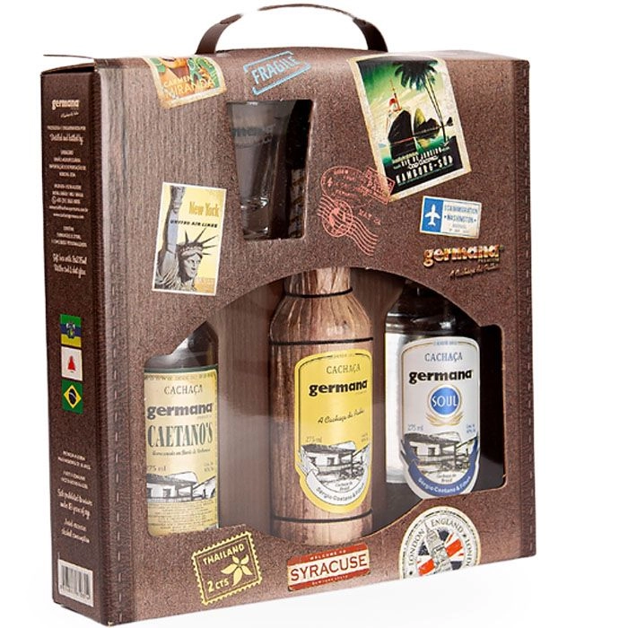 Kit Cachaça Germana Vintage 3 X 375 Ml